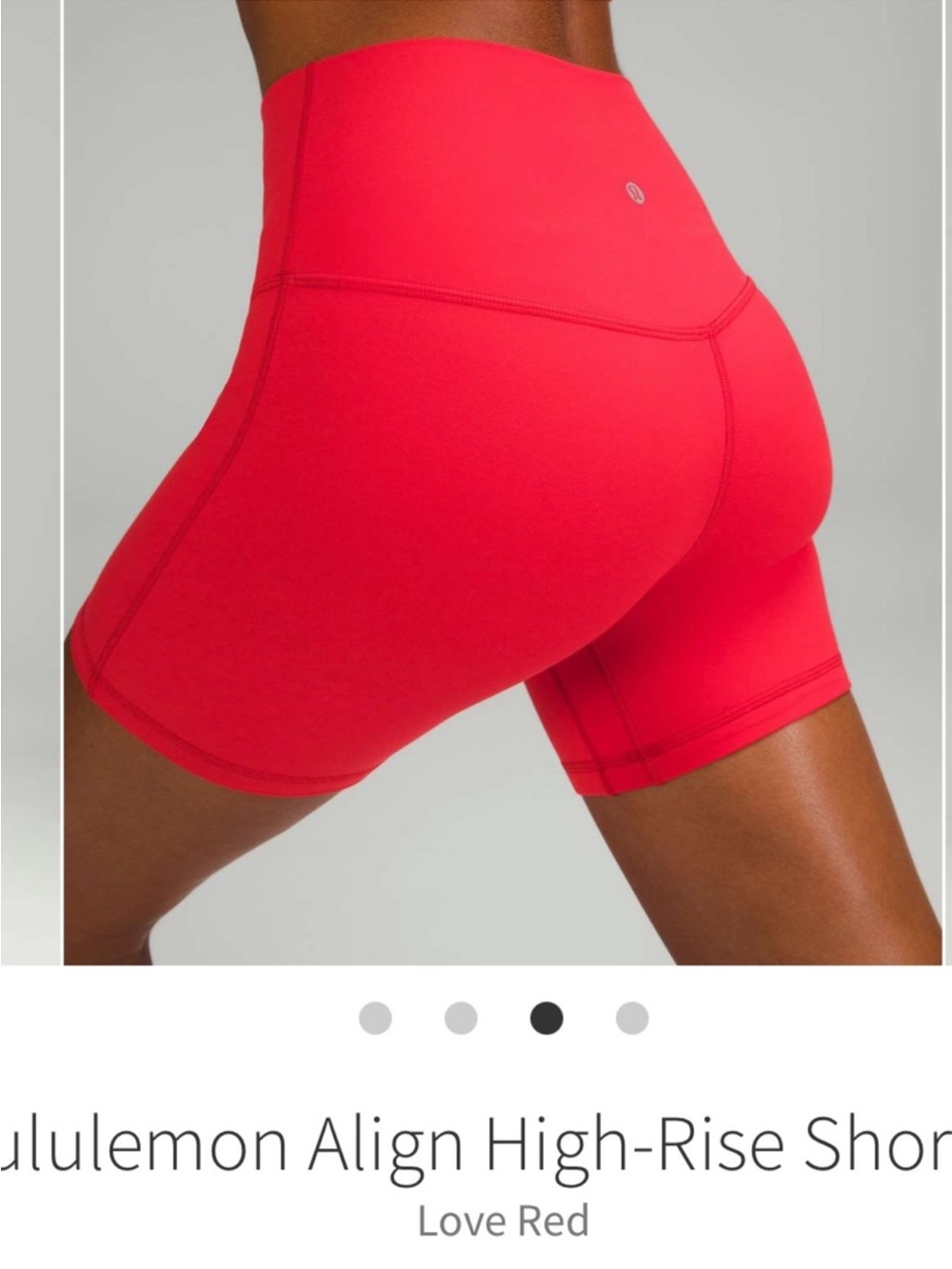 Lululemon Align High Rise Shorts 6" Love Red Sz 4
